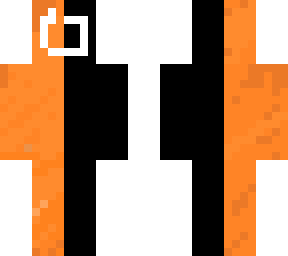 half black half orange