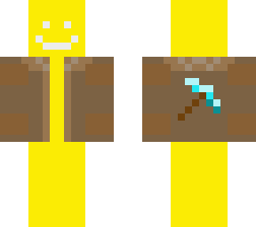 yellow skin with brown jacket
