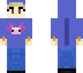 cute blue axolotl hoodie