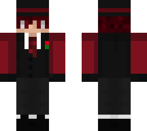 maroon suit