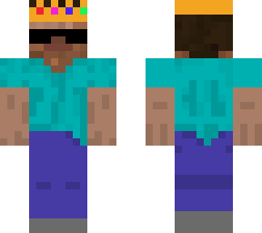 steve with crown and glasses