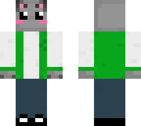 cat with green clothes