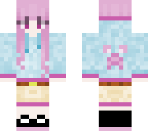 sky blue hoodie girl