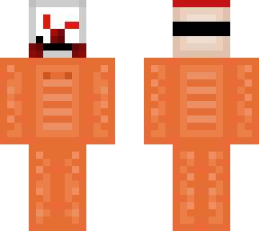 evil bald clown villain of orange suit outfit a criminal