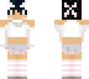 white & pink femboy outfit
