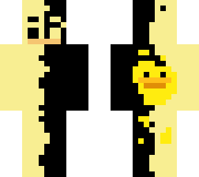 black and yellow duck