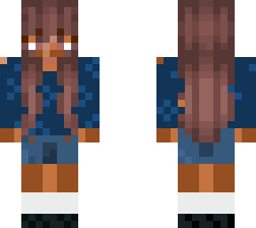 brown girl wearing blue top and shorts