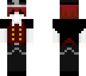 red suit black cape