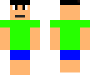 just a boy wearing a bright green t-shirt