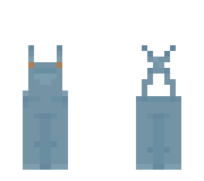 light blue overalls
