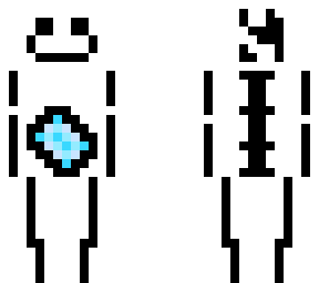 skeleton with diamond in chest/belly