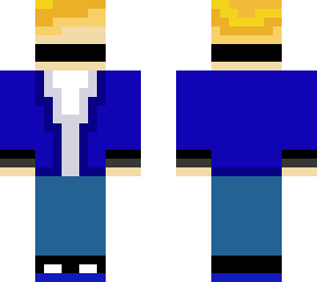 blond blue shirt