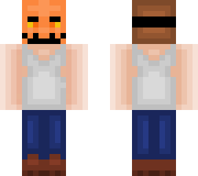 creepy of man of pumpkin mask