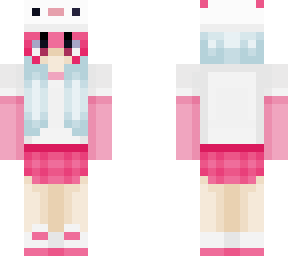 cyan axolotl girl (remake)