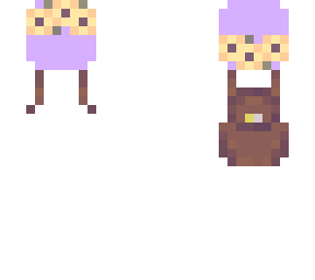lilac backpack and headpiece