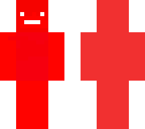 simple red stoic face skin