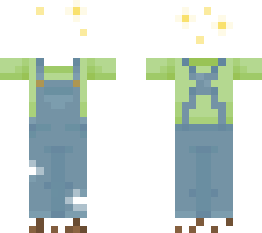 green daisy overalls base