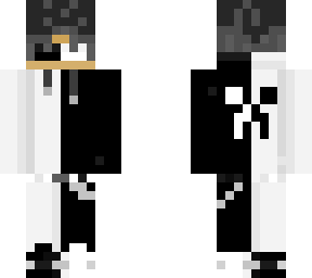 black and white