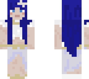 blue hair girl x skirt