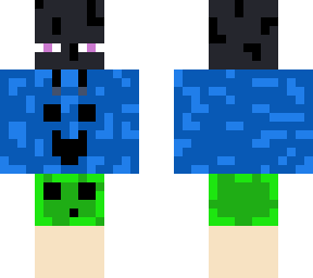enderman, blue creeper and slime combo