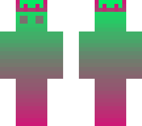 pink and green gradient with crown