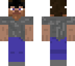 steve with black valk but grey shirt