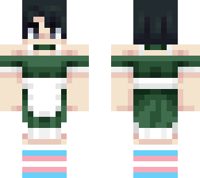 trans flag yuta okotsu in a maid dress