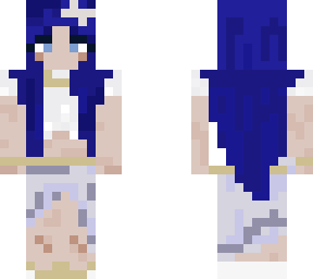 blue hair girl x skirt
