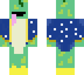 frog skin (eyes on the side of head) with a robe