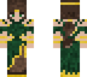 satyr girl fancy green dress