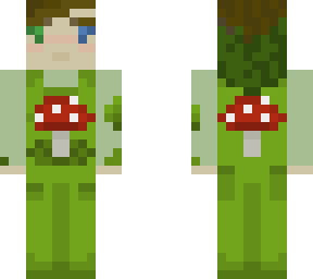 mushroom overalls + fem/blushing
