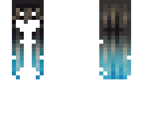 wavy ombre hb black to teal