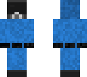 blue hazmat suit