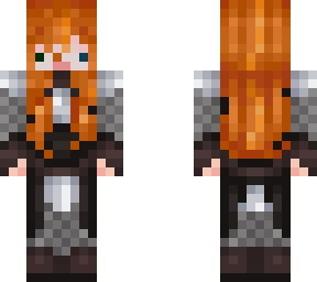 orange hair girl knight