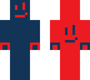 red and blue
