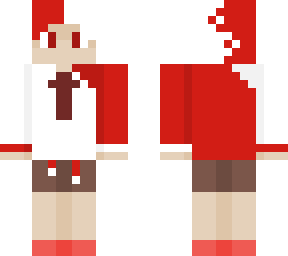 red & white