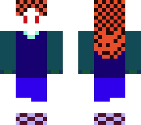 a boy with white skin and orange hair