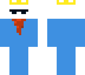 blue man with white head