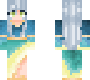 blue ocean dress elf girl
