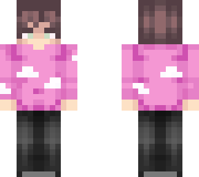 pinkfall (pink sweater sidefall)