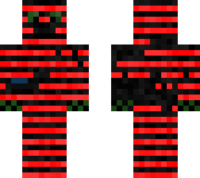 striped red demon creeper styl black