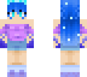 blue and purple girl