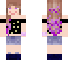 purple hair my skin with outer body
