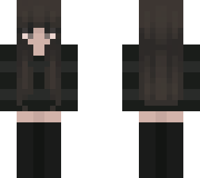 cute egirl with striped sweater and bow