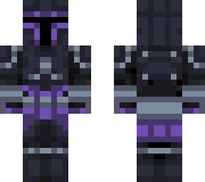purple and silver mandalorian