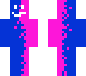 blue pink glich smile