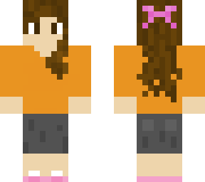 girl with dark hair swim skin