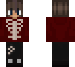 girl with skeleton rib hoodie