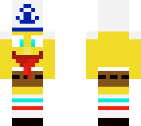 spongebob whit the krusty krab hat (java edition)