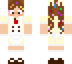 brunette baker with sprinkles